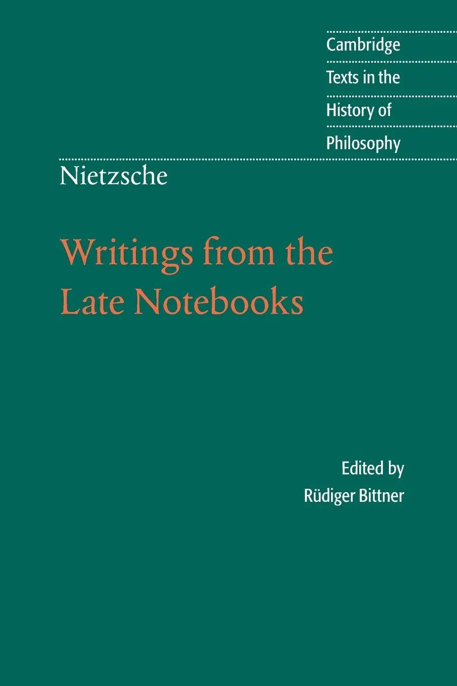 Cover: 9780521008877 | Nietzsche | Writings Late Notebooks | Friedrich Nietzsche | Buch