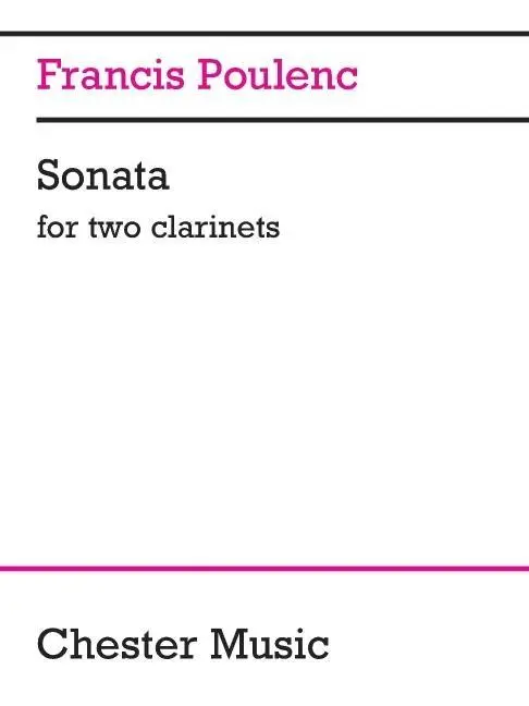 Cover: 9780711948877 | Sonata for Two Clarinets | Francis Poulenc | Taschenbuch | Buch | 1992
