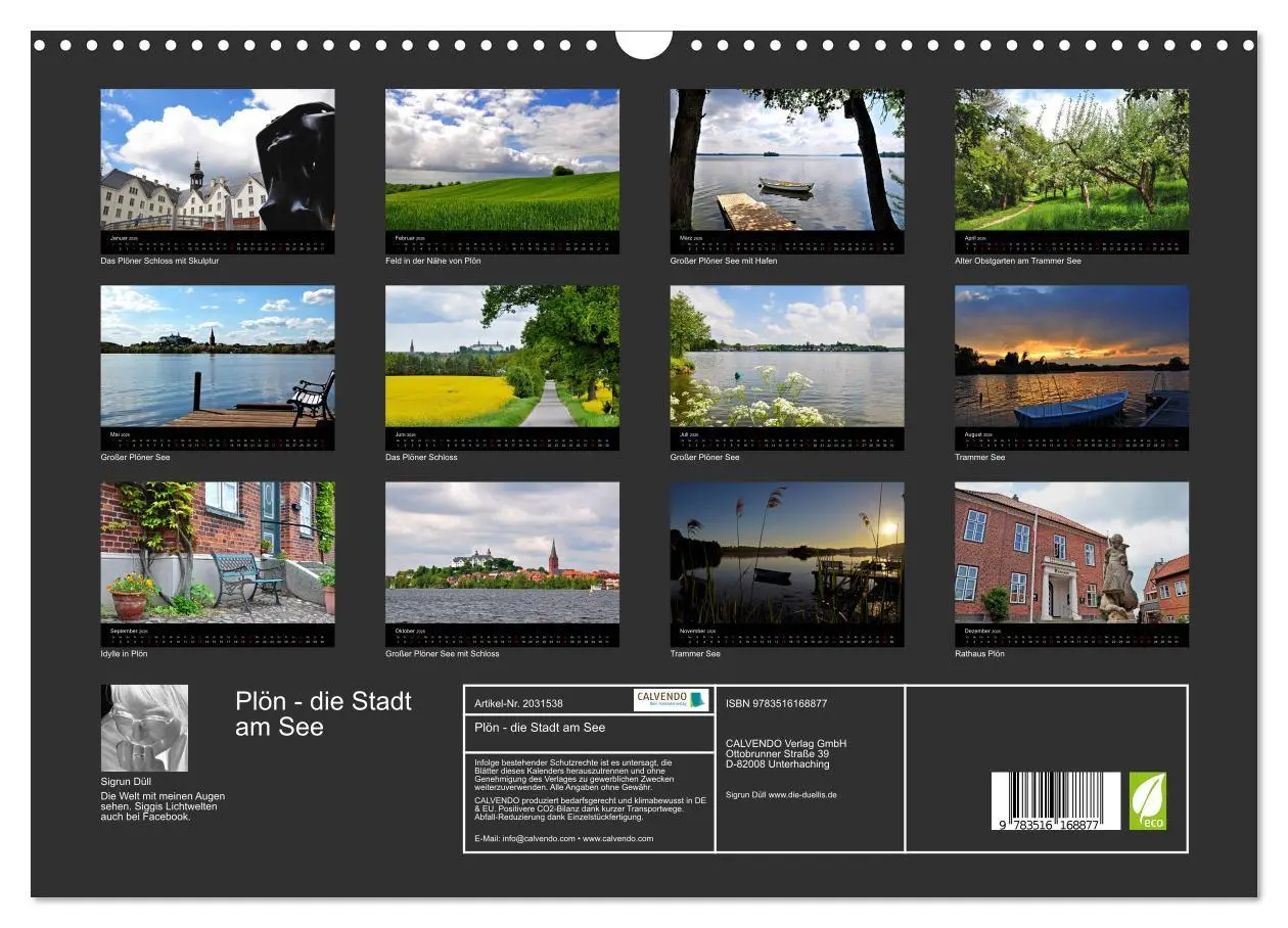 Bild: 9783516168877 | Plön - die Stadt am See (Wandkalender 2026 DIN A3 quer), CALVENDO...