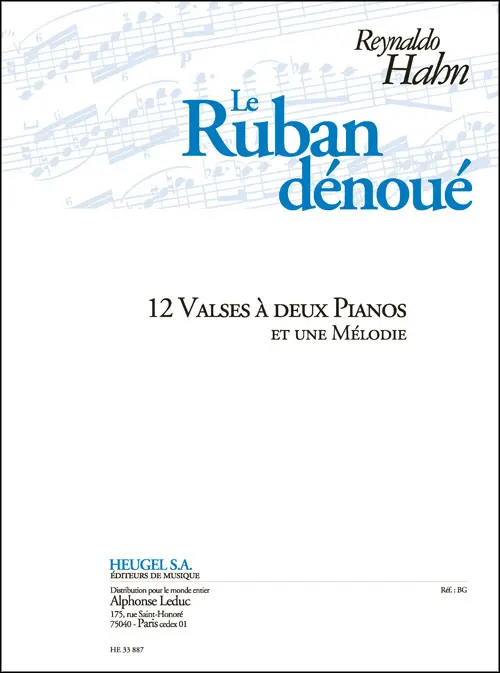 Cover: 9790047338877 | Le Ruban denoue (12 Valses et une Melodie) | Reynaldo Hahn