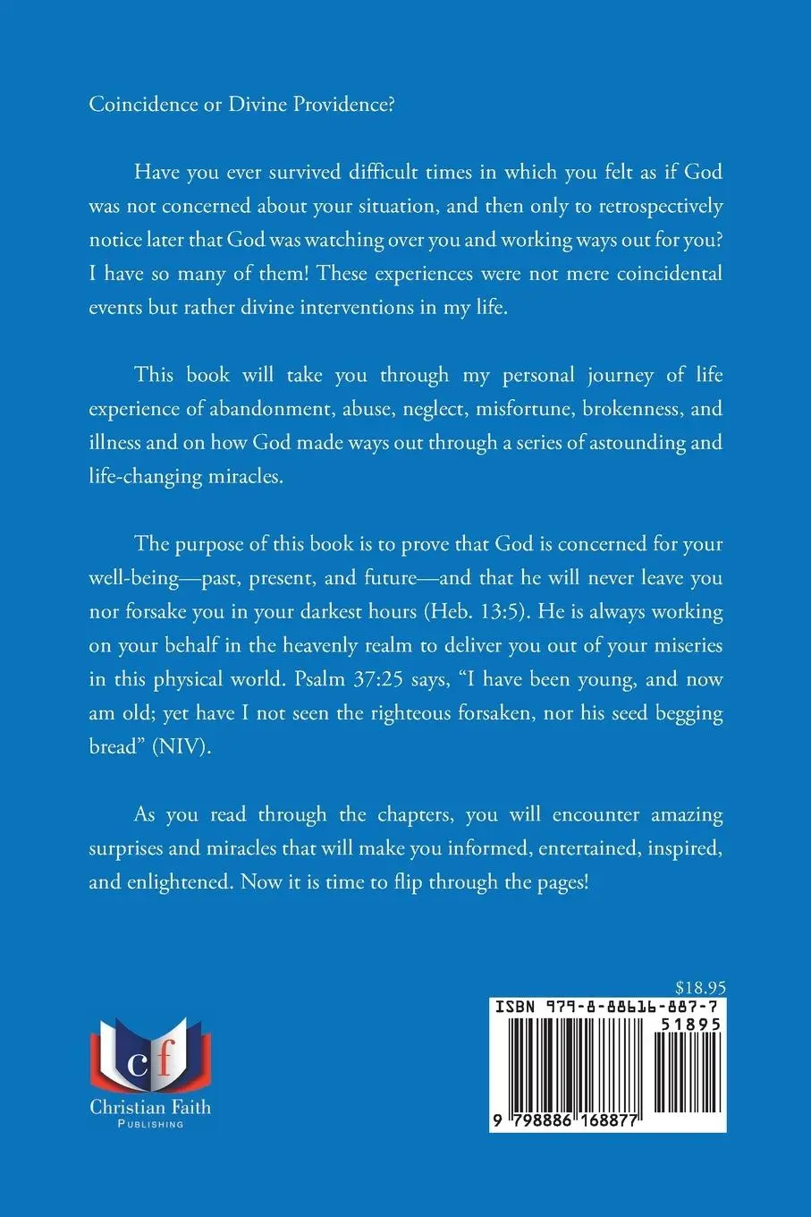Rückseite: 9798886168877 | Divine Providence | A Story of Struggle and God's Intervention | Buch