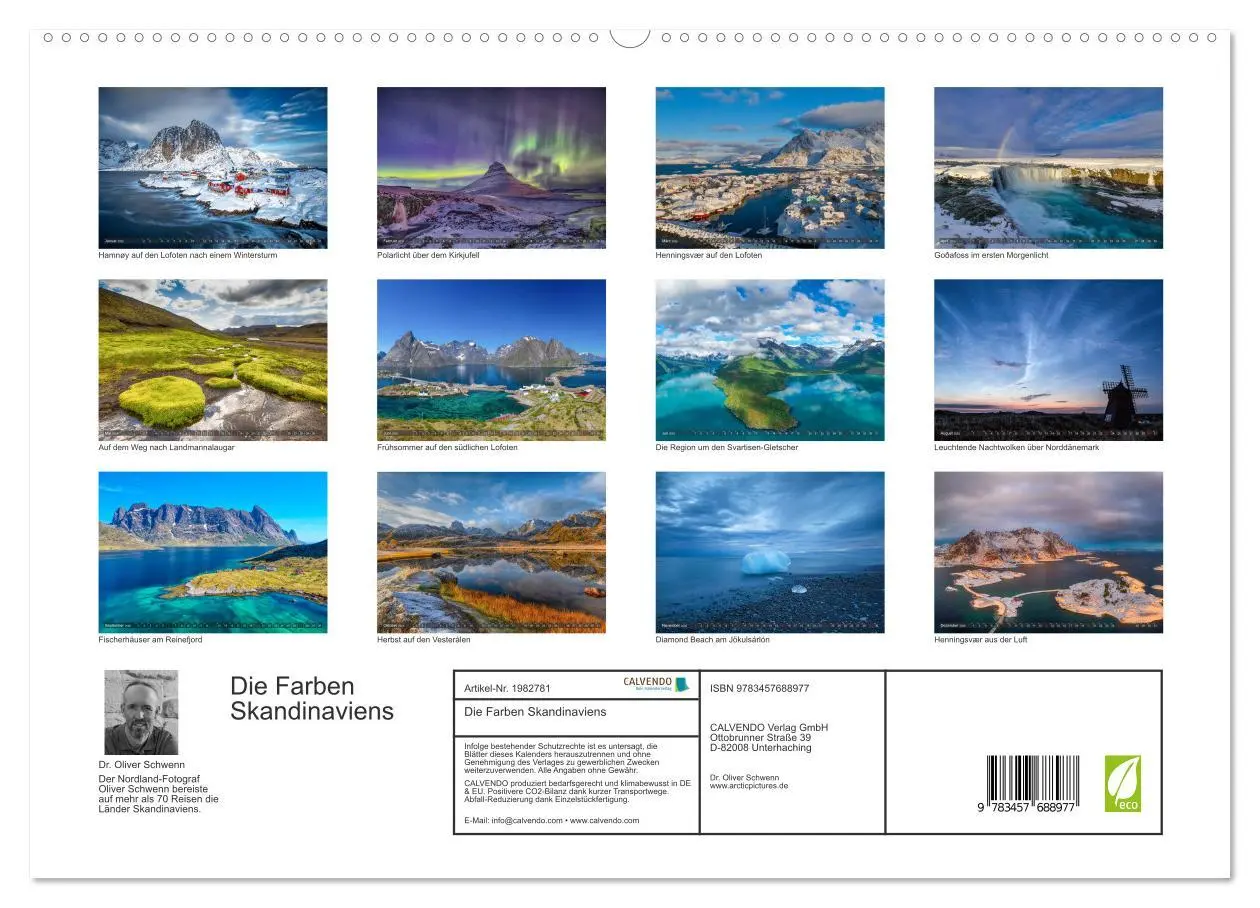 Bild: 9783457688977 | Die Farben Skandinaviens (hochwertiger Premium Wandkalender 2026...