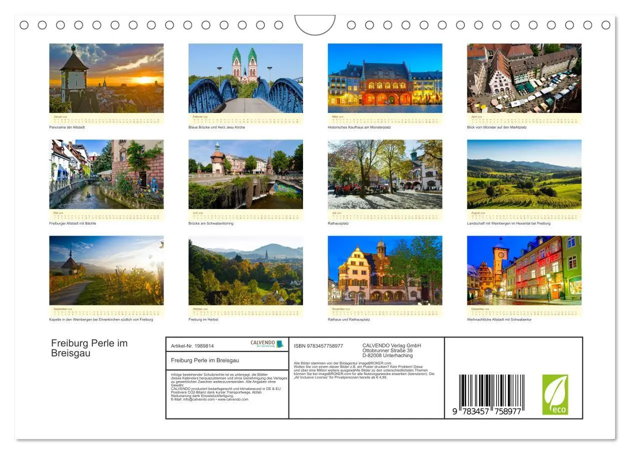 Bild: 9783457758977 | Freiburg Perle im Breisgau (Wandkalender 2026 DIN A4 quer),...