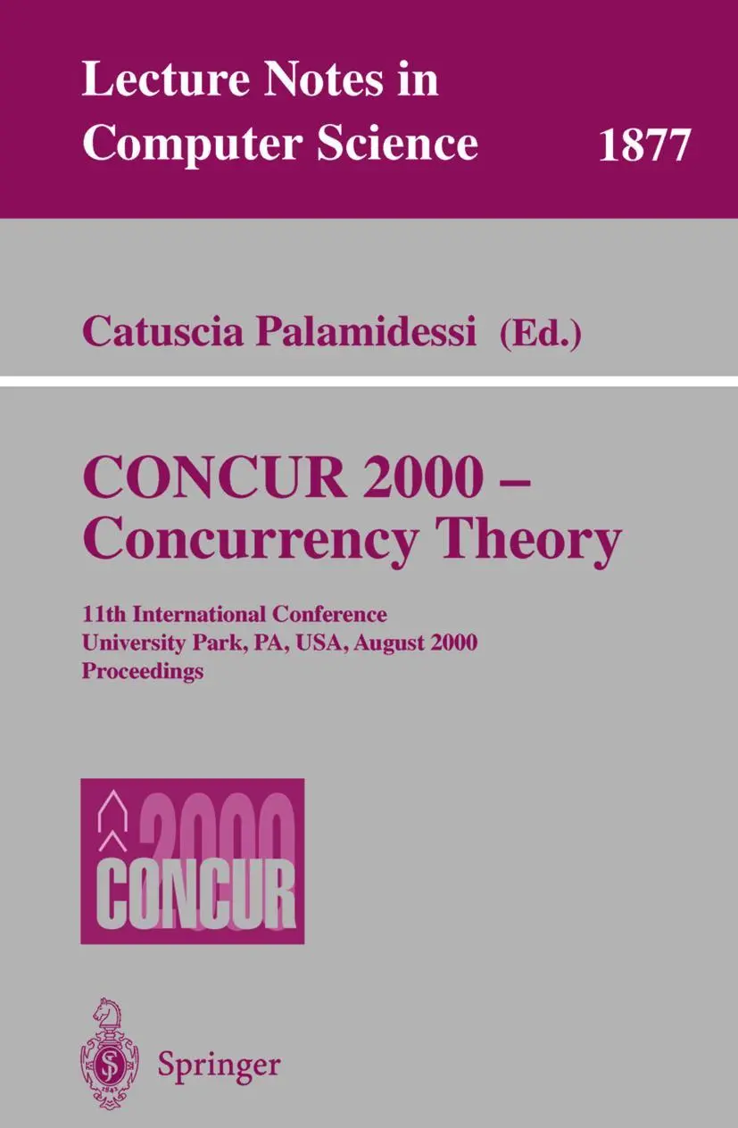 Cover: 9783540678977 | CONCUR 2000 - Concurrency Theory | Catuscia Palamidessi | Taschenbuch