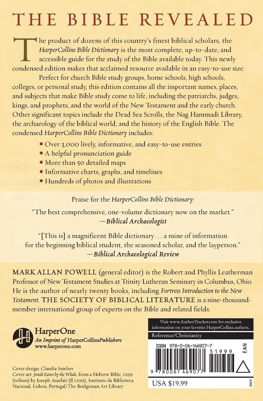 Rückseite: 9780061469077 | HarperCollins Bible Dictionary - Condensed Edition | Mark Allan Powell