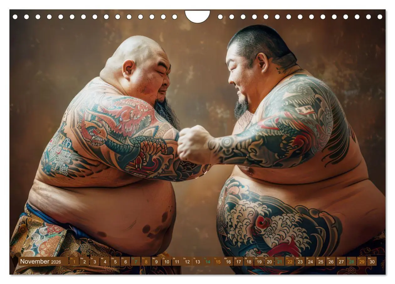 Bild: 9783457339077 | Sumo - Japans schwere Ringer (Wandkalender 2026 DIN A4 quer),...