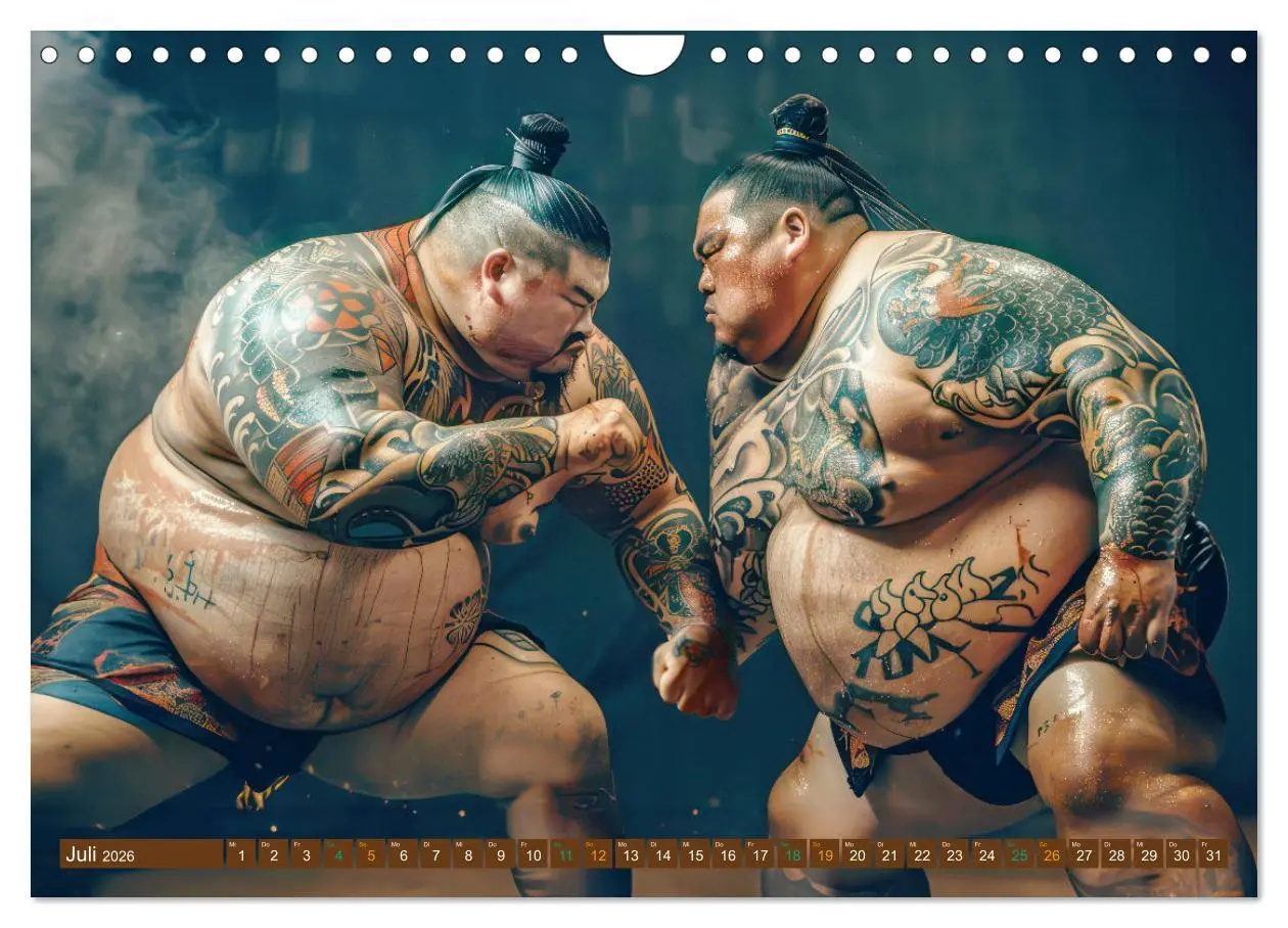 Bild: 9783457339077 | Sumo - Japans schwere Ringer (Wandkalender 2026 DIN A4 quer),...