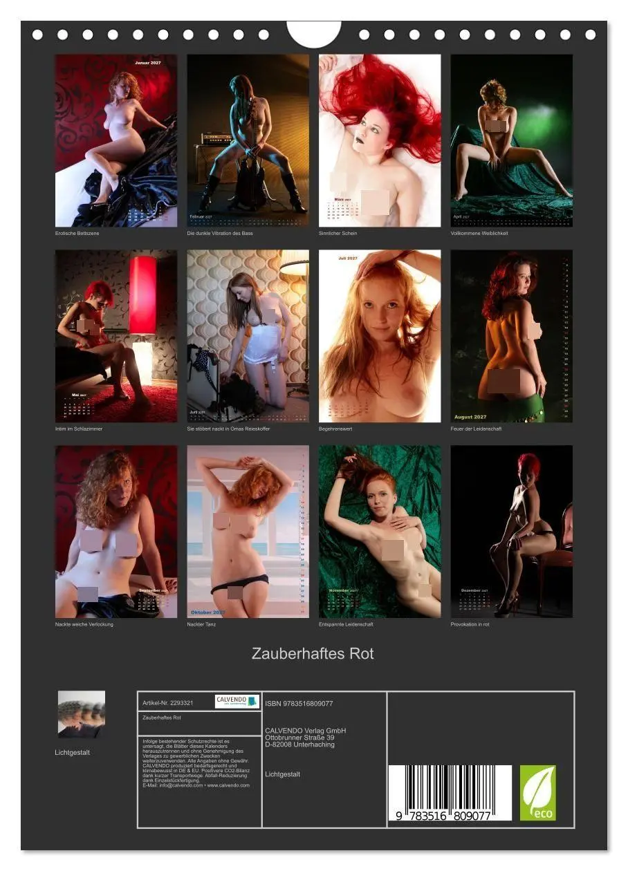 Bild: 9783516809077 | Zauberhaftes Rot (Wandkalender 2027 DIN A4 hoch), CALVENDO...