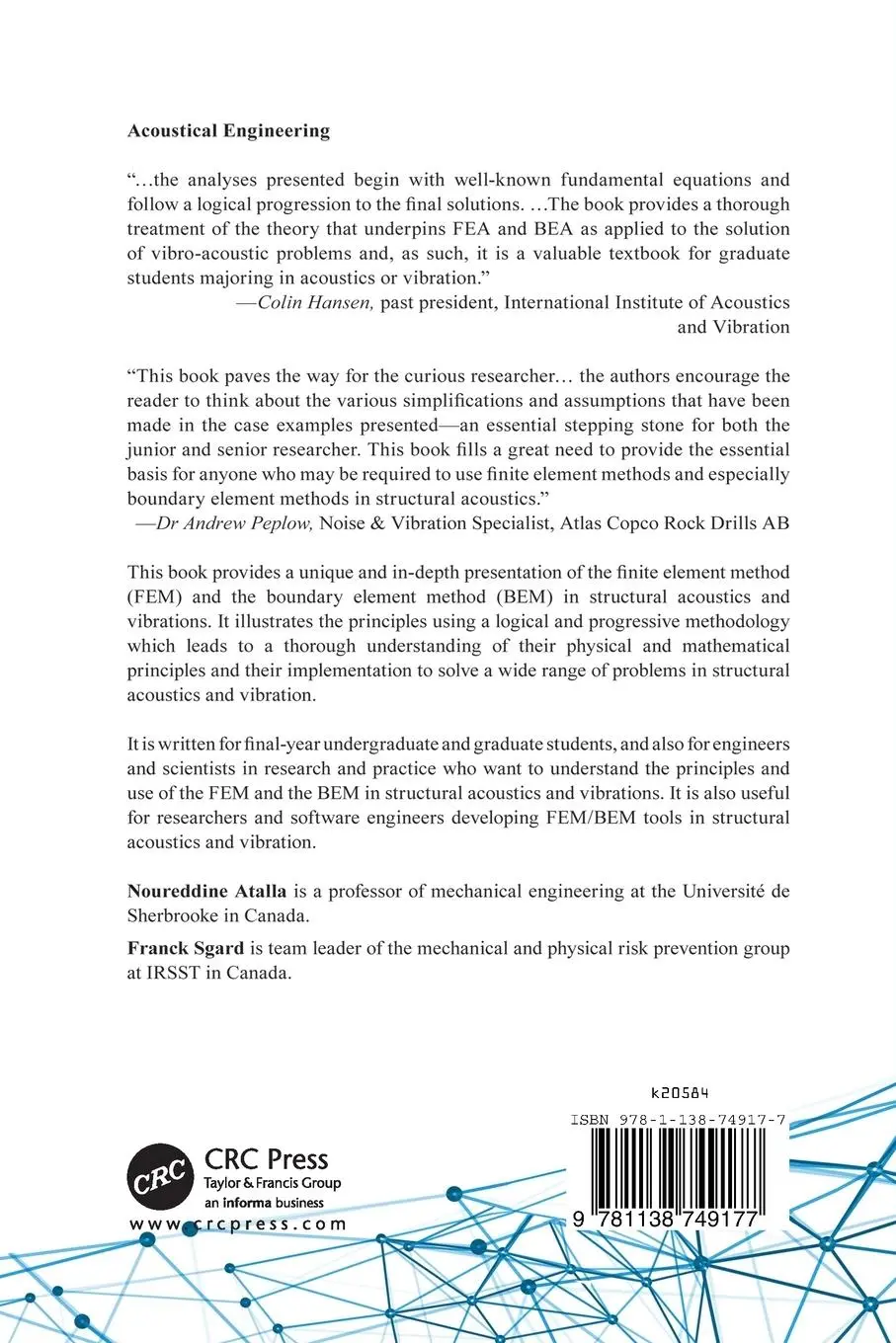 Rückseite: 9781138749177 | Finite Element and Boundary Methods in Structural Acoustics and...