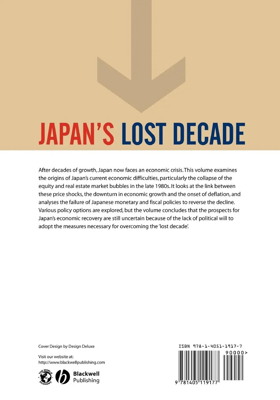 Rückseite: 9781405119177 | Japan's Lost Decade | Origins, Consequences and Prospects for Recovery