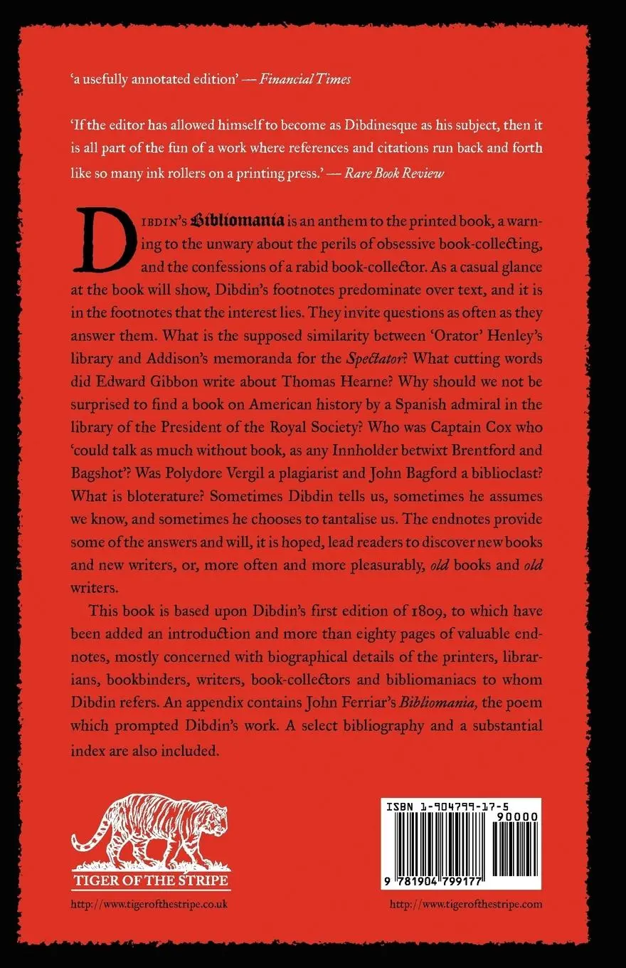 Rückseite: 9781904799177 | The Bibliomania or Book-Madness | T F Dibdin | Taschenbuch | Englisch