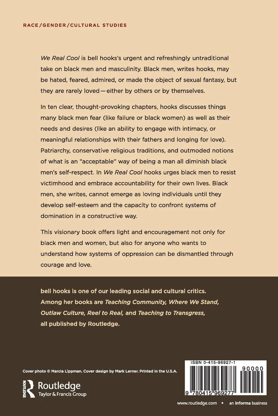 Rückseite: 9780415969277 | We Real Cool | Black Men and Masculinity | Bell Hooks | Taschenbuch
