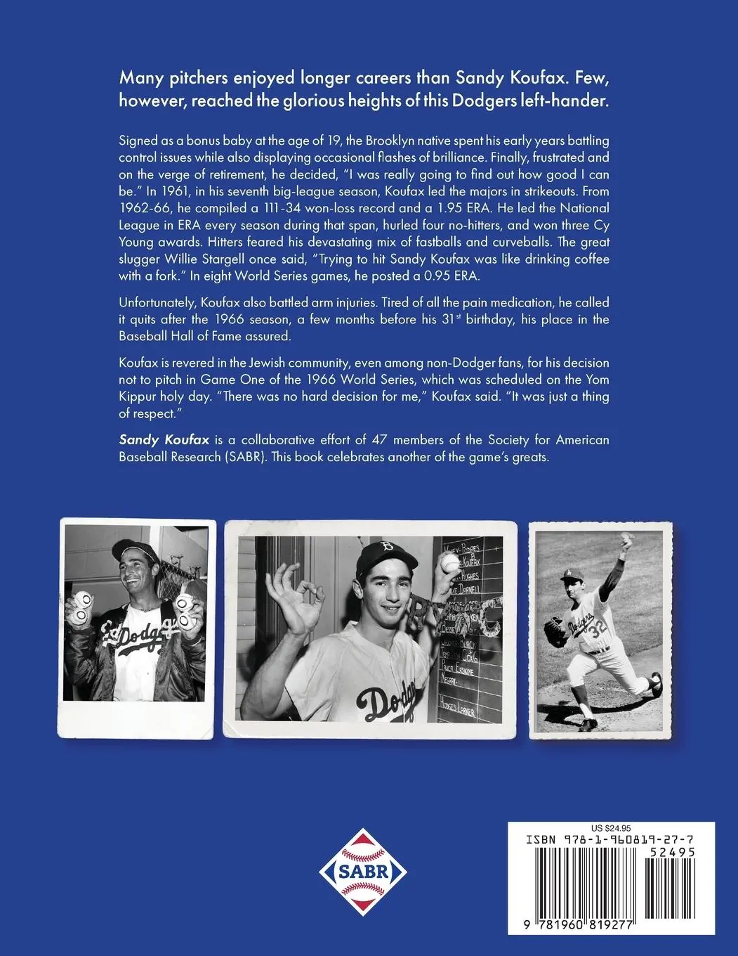 Rückseite: 9781960819277 | Sandy Koufax | Marc Z Aaron (u. a.) | Taschenbuch | Englisch | 2024