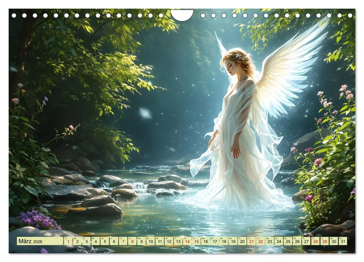 Bild: 9783457249277 | Engel und Wasser - Ein Band der Anmut (Wandkalender 2026 DIN A4...
