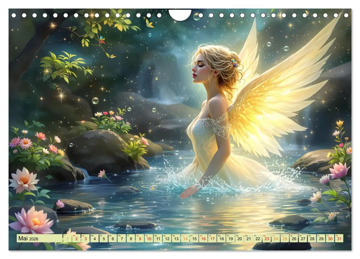 Bild: 9783457249277 | Engel und Wasser - Ein Band der Anmut (Wandkalender 2026 DIN A4...