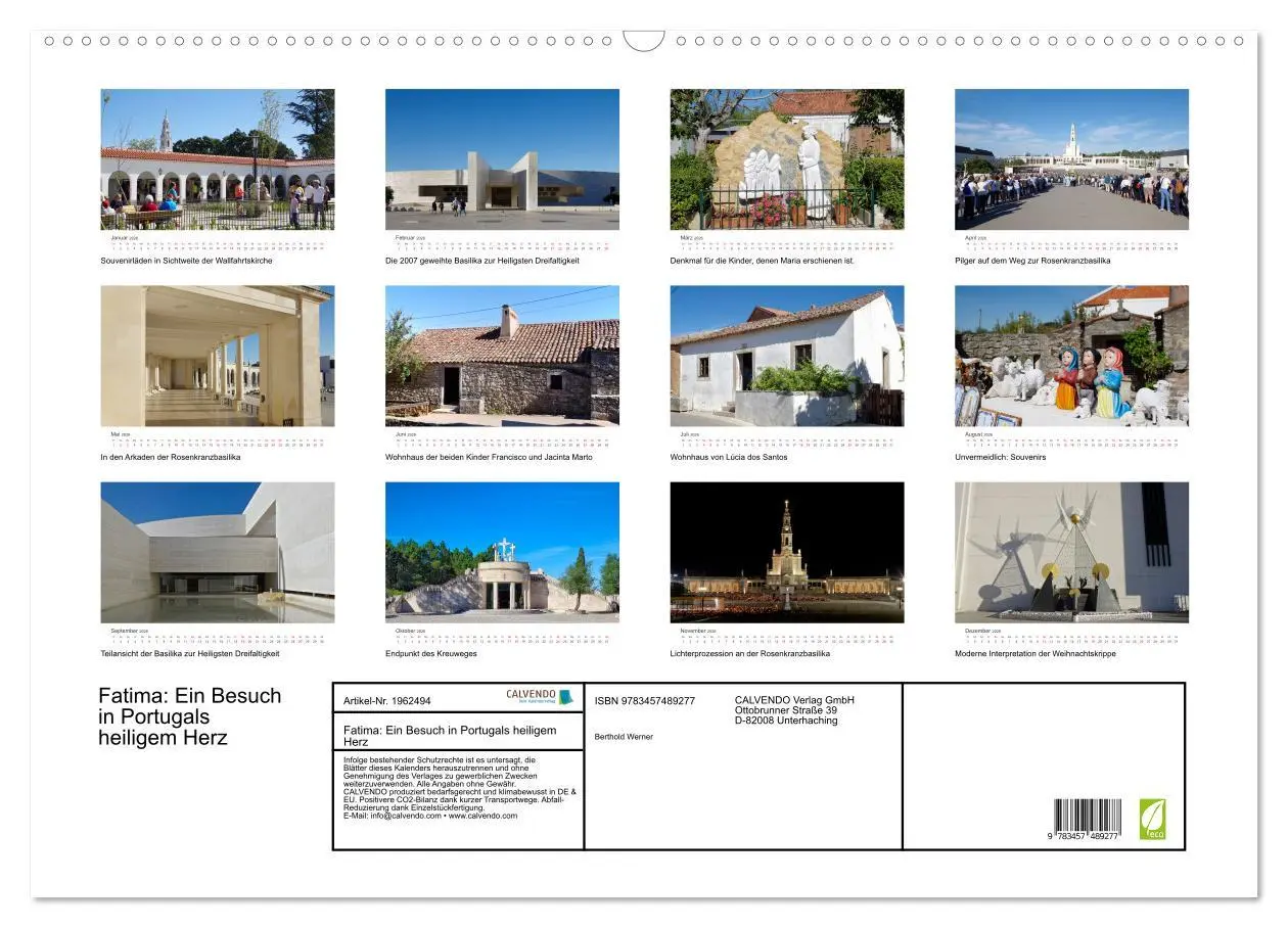 Bild: 9783457489277 | Fatima: Ein Besuch in Portugals heiligem Herz (Wandkalender 2026...