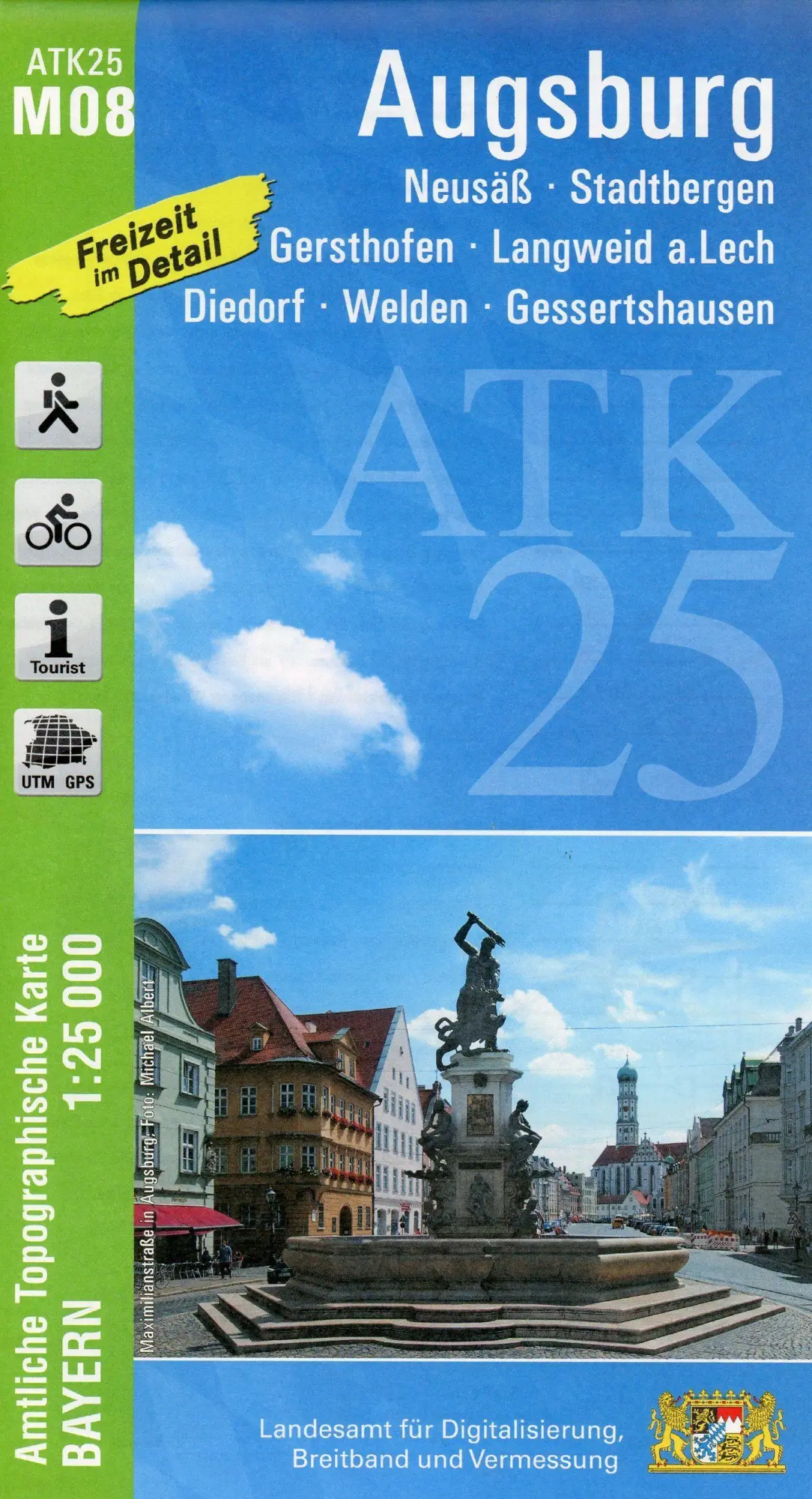 Cover: 9783899339277 | Augsburg 1 : 25 000 | Digitalisierung | (Land-)Karte | Deutsch | 2021