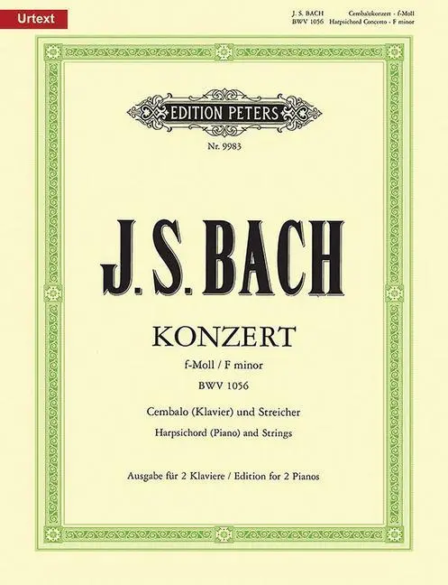 Cover: 9790014079277 | Harpsichord Concerto No.5 In F Minor BWV 1056 | Johann Sebastian Bach