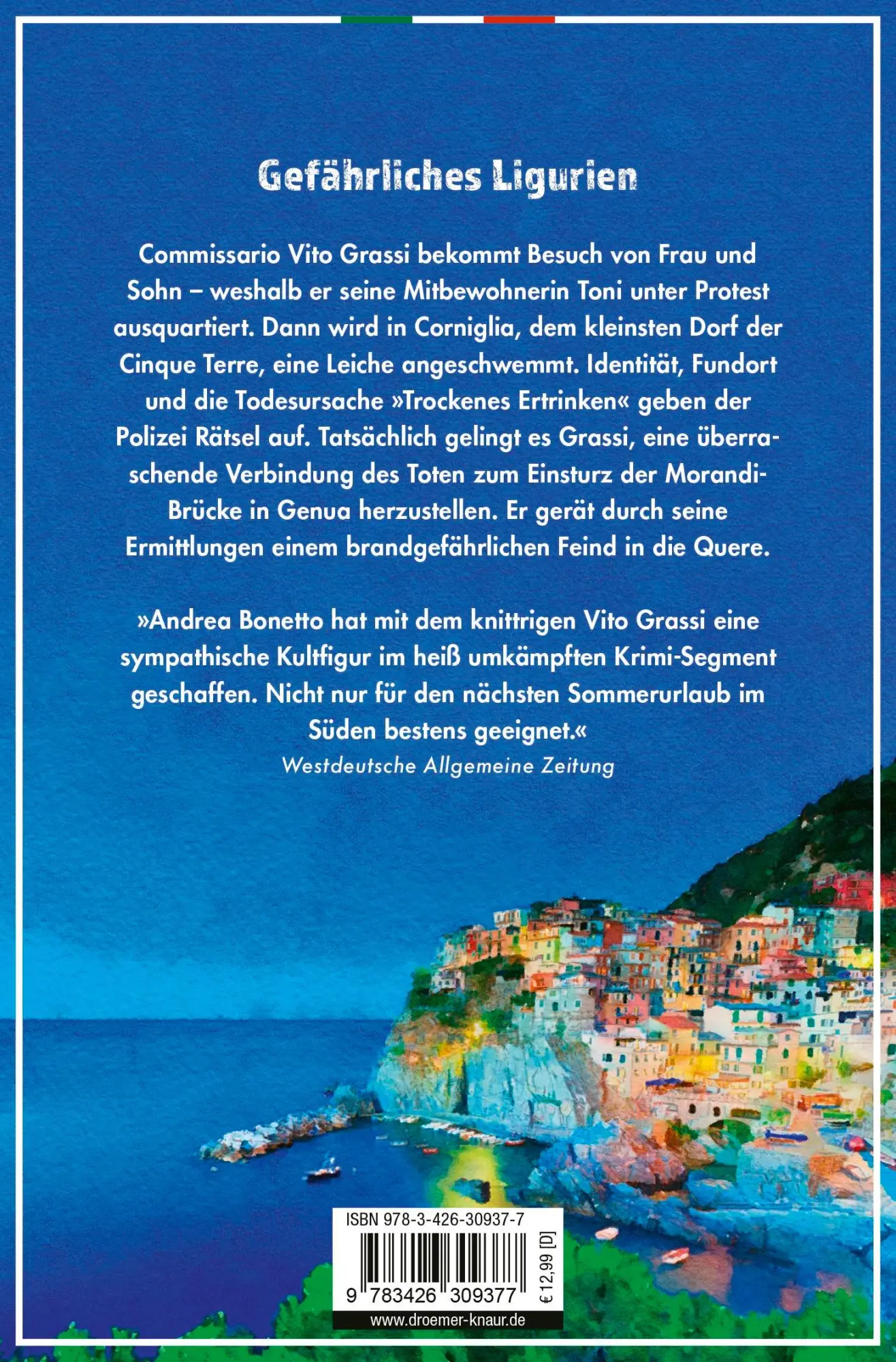 Rückseite: 9783426309377 | Azzurro mortale | Andrea Bonetto | Taschenbuch | 304 S. | Deutsch