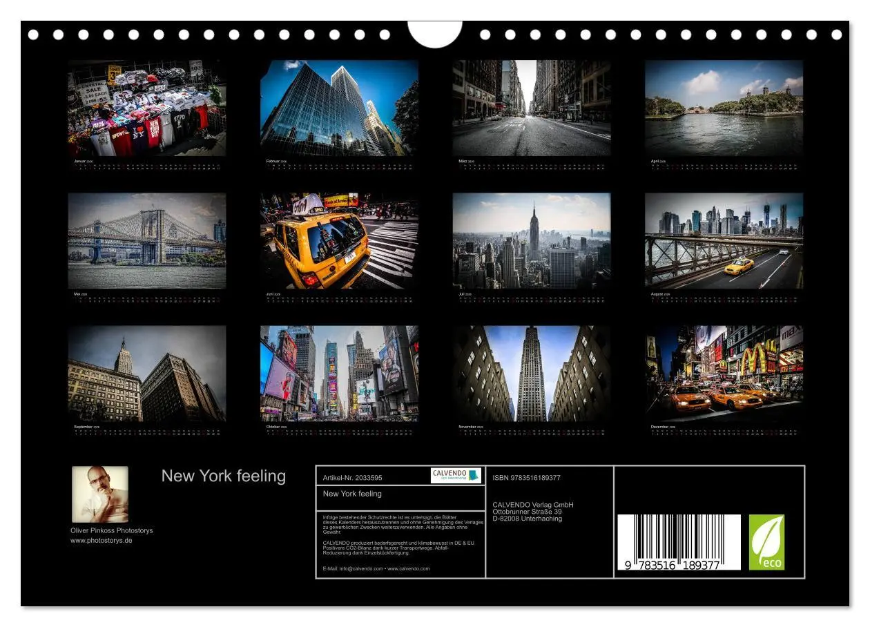 Bild: 9783516189377 | New York feeling (Wandkalender 2026 DIN A4 quer), CALVENDO...