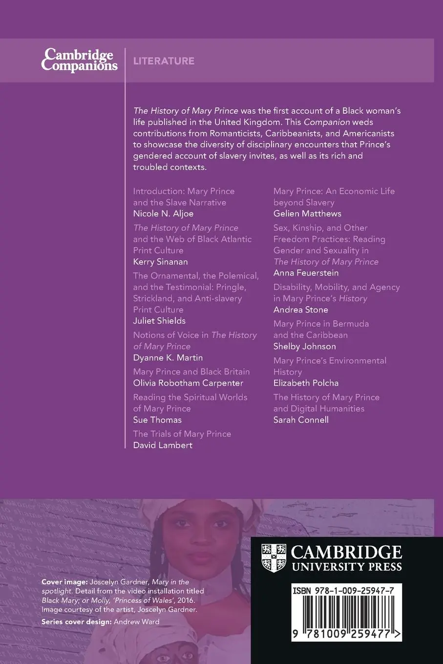 Rückseite: 9781009259477 | The Cambridge Companion to Mary Prince | Nicole N. Aljoe | Taschenbuch