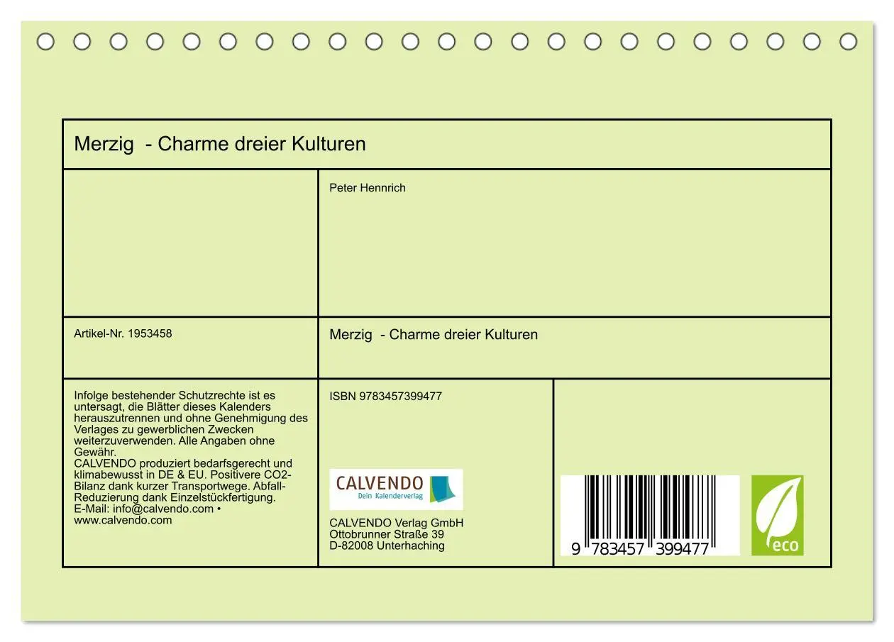 Bild: 9783457399477 | Merzig - Charme dreier Kulturen (Tischkalender 2026 DIN A5 quer),...