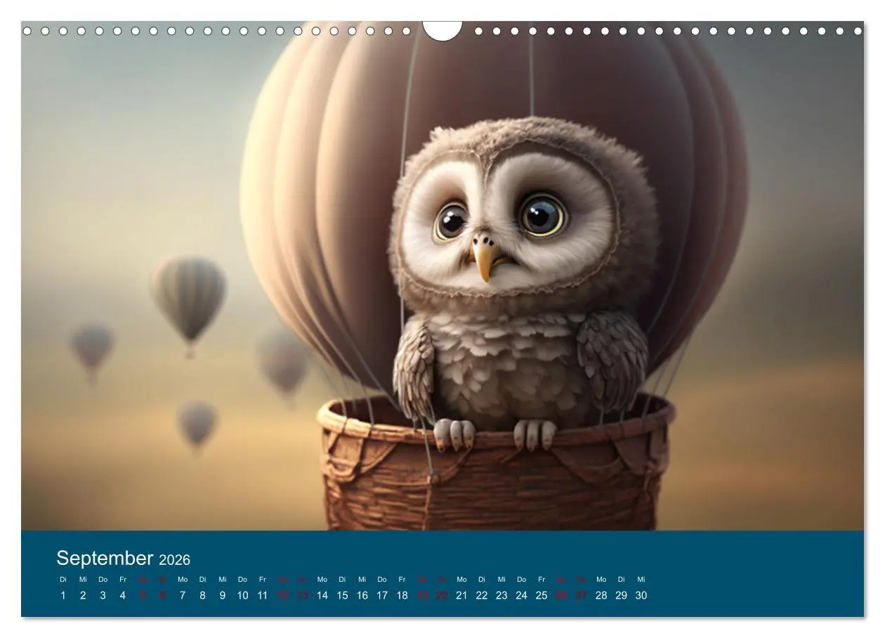 Bild: 9783457539477 | Eule gut... alles gut! (Wandkalender 2026 DIN A3 quer), CALVENDO...