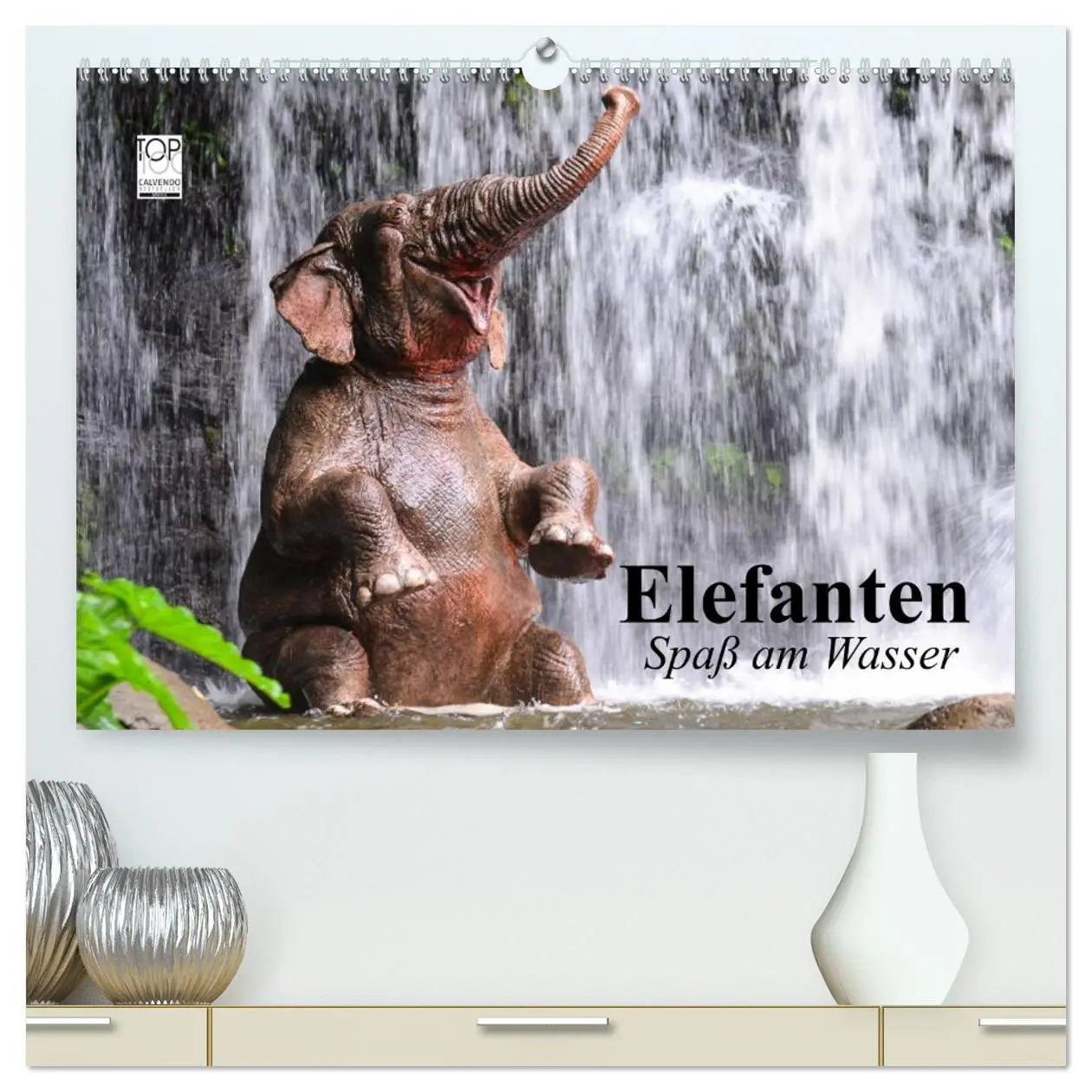 Cover: 9783516009477 | Elefanten. Spaß am Wasser (hochwertiger Premium Wandkalender 2026...
