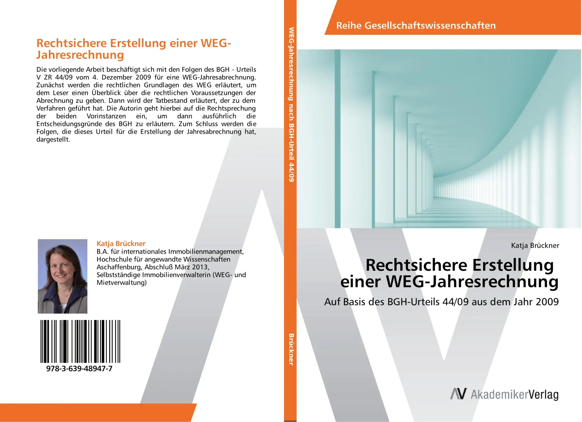 Cover: 9783639489477 | Rechtsichere Erstellung einer WEG-Jahresrechnung | Katja Brückner