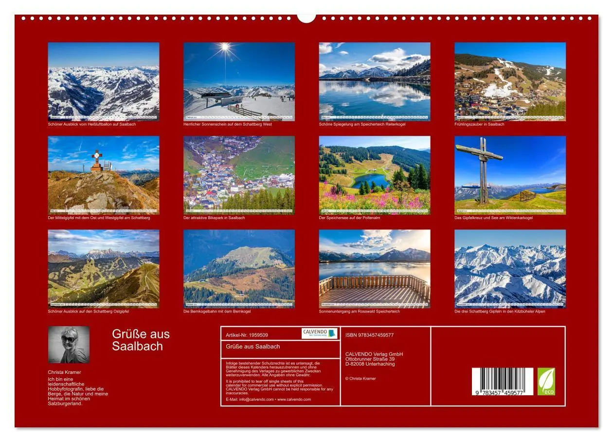 Bild: 9783457459577 | Grüße aus Saalbach (hochwertiger Premium Wandkalender 2026 DIN A2...