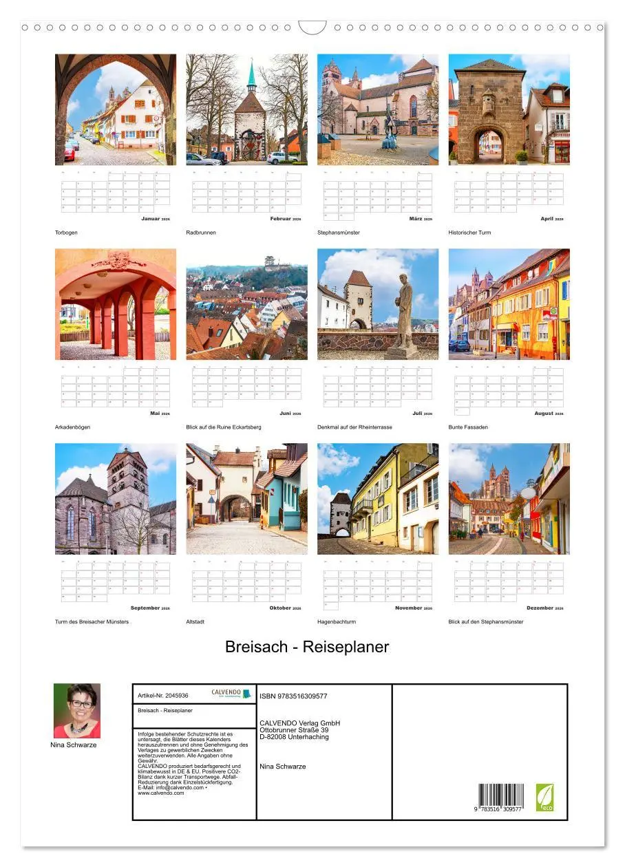 Bild: 9783516309577 | Breisach - Reiseplaner (Wandkalender 2026 DIN A2 hoch), CALVENDO...