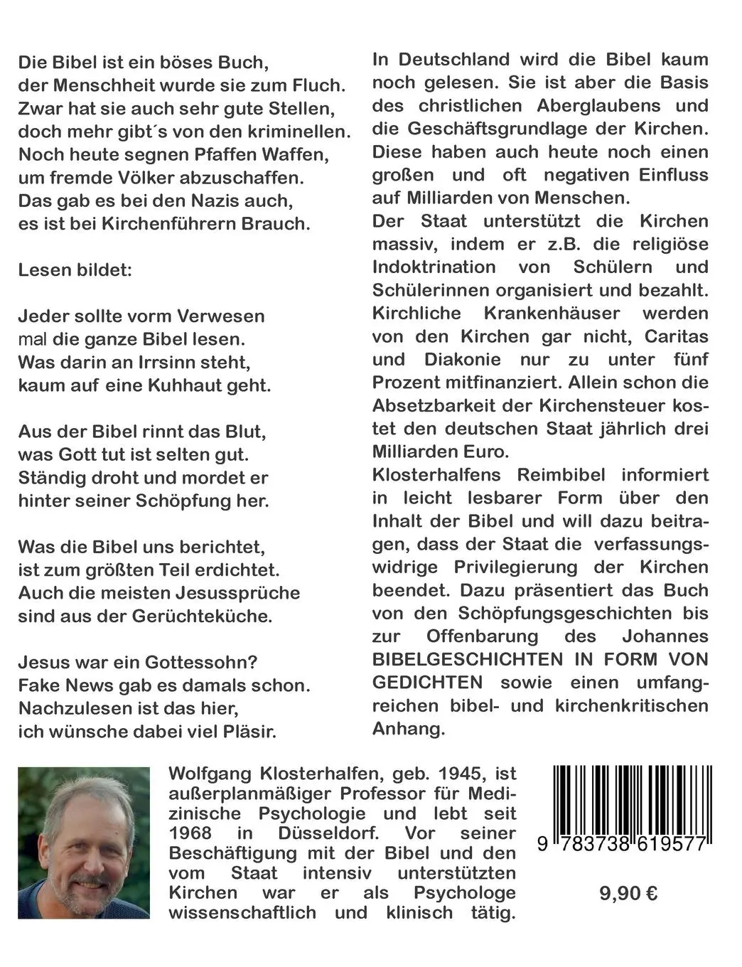 Rückseite: 9783738619577 | Klosterhalfens kleine Reimbibel | Wolfgang Klosterhalfen | Taschenbuch