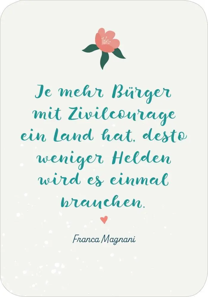 Bild: 9783845849577 | Mensch bist du durch andere | 50 Impulse für mehr Zivilcourage | 51 S.
