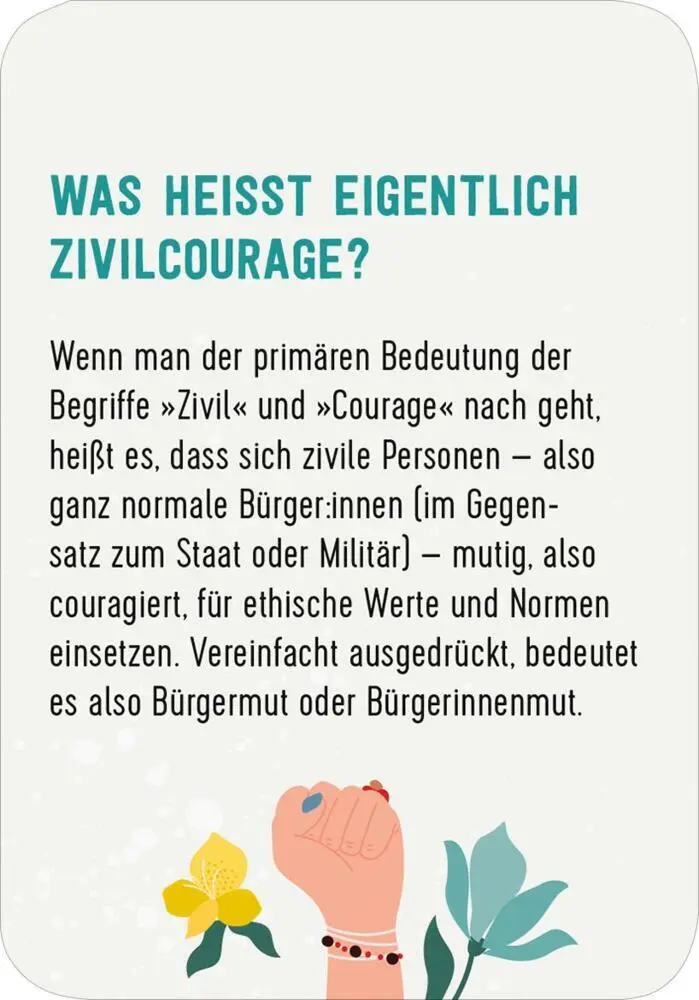 Bild: 9783845849577 | Mensch bist du durch andere | 50 Impulse für mehr Zivilcourage | 51 S.