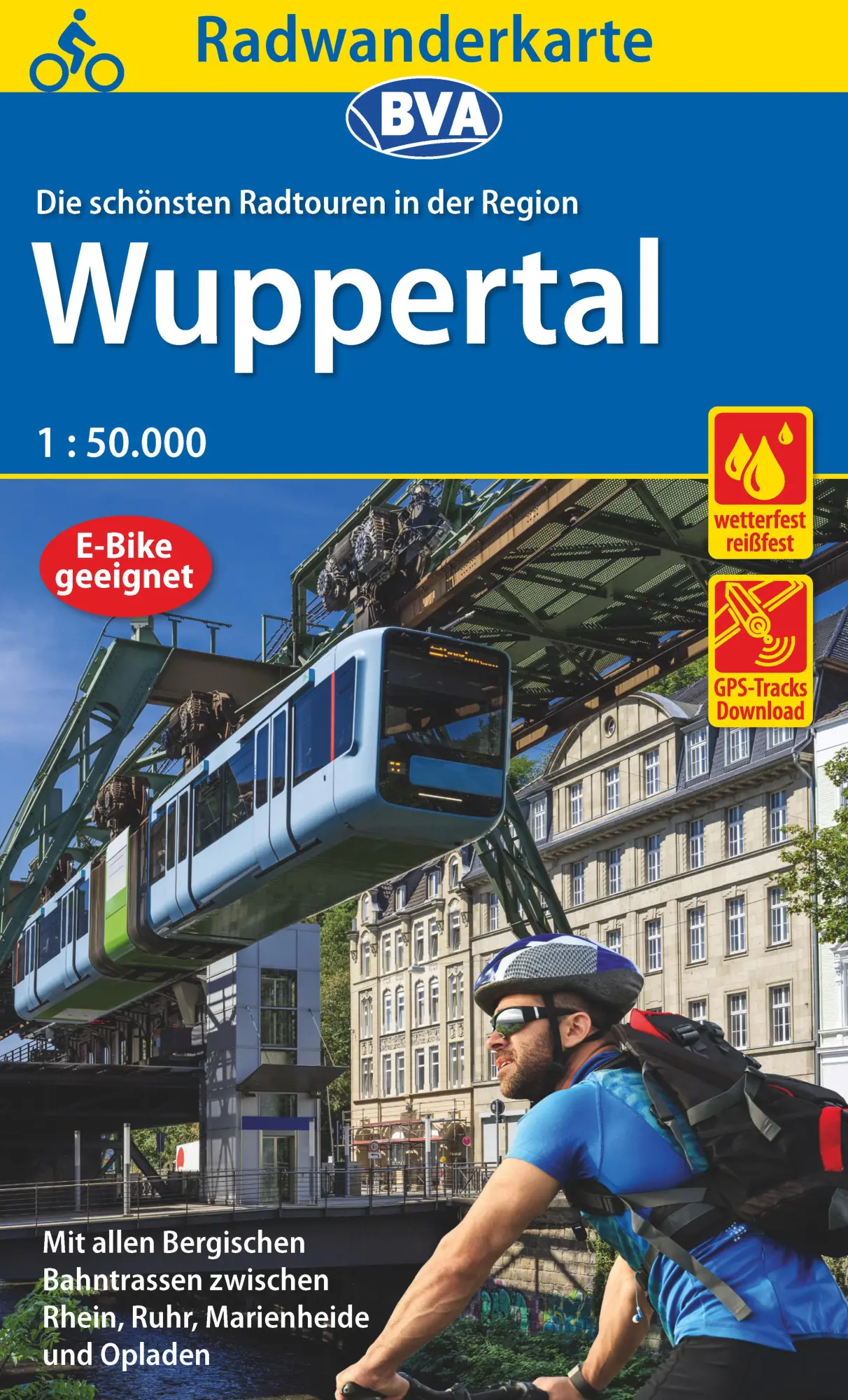 Cover: 9783870739577 | Radwanderkarte BVA Die schönsten Radtouren in der Region Wuppertal,...