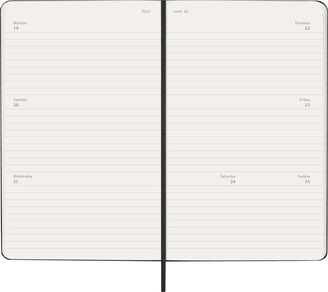 Bild: 8056999279677 | Moleskine 12 Monate Wochenkalender 2027, Large/A5, 1 Wo = 2 Seiten,...