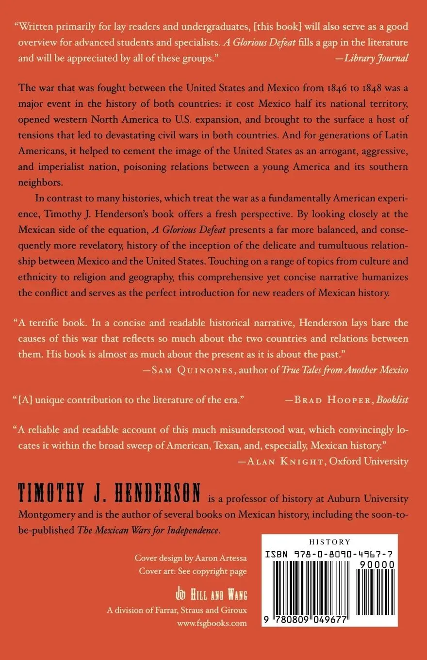 Rückseite: 9780809049677 | A Glorious Defeat | Mexico and Its War with the United States | Buch