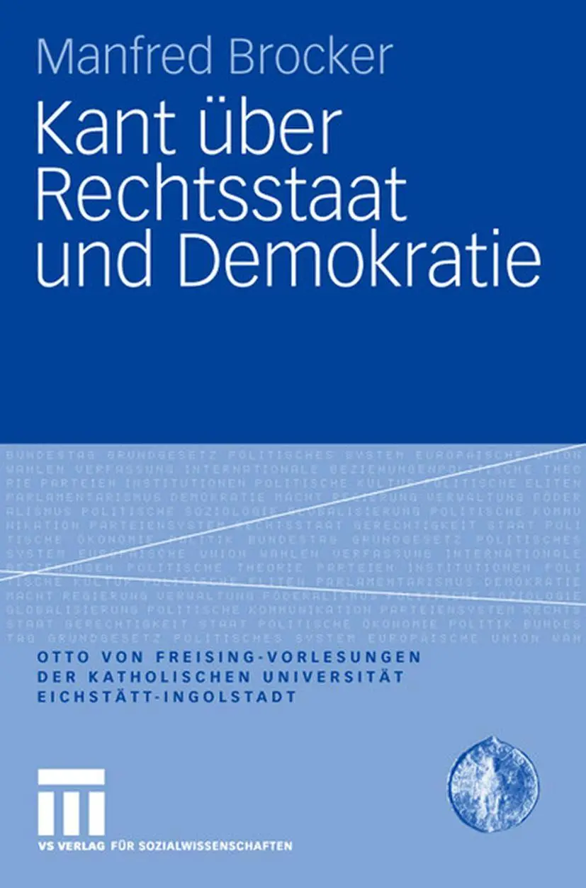 Cover: 9783531149677 | Kant über Rechtsstaat und Demokratie | Manfred Brocker | Taschenbuch