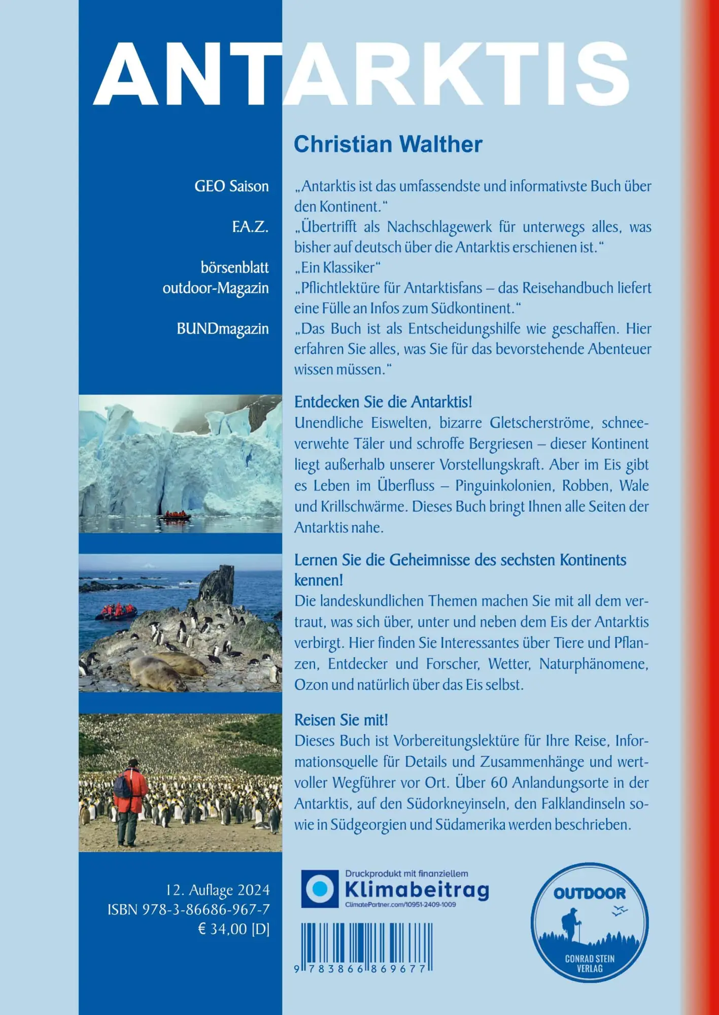 Rückseite: 9783866869677 | Antarktis - Ein Reise-, Lese- und Informationsbuch über den...