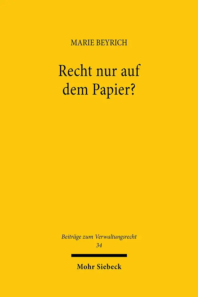 Cover: 9783161639777 | Recht nur auf dem Papier? | Marie Beyrich | Taschenbuch | XIV | 2024