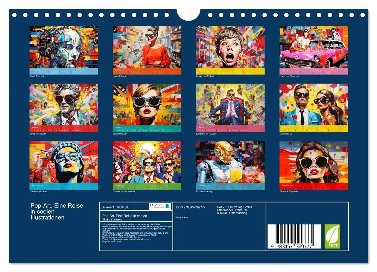 Bild: 9783457369777 | Pop-Art. Eine Reise in coolen Illustrationen (Wandkalender 2026 DIN...