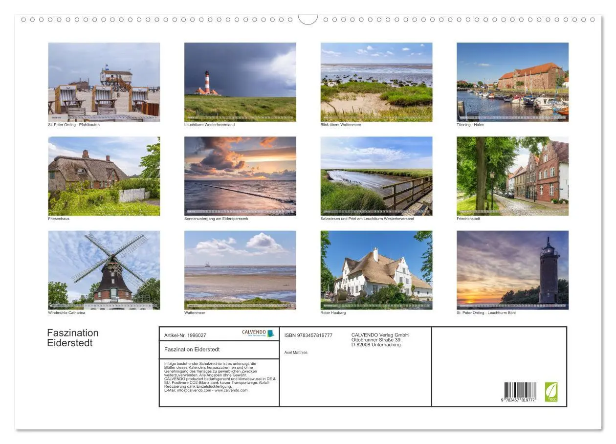 Bild: 9783457819777 | Faszination Eiderstedt (Wandkalender 2026 DIN A2 quer), CALVENDO...