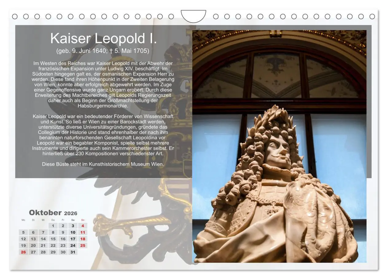 Bild: 9783516219777 | Auf den Spuren der Habsburger (Wandkalender 2026 DIN A4 quer),...