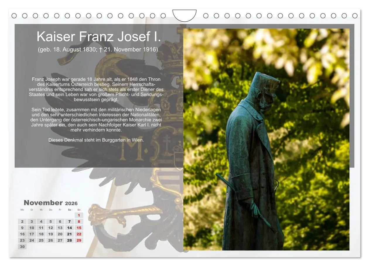 Bild: 9783516219777 | Auf den Spuren der Habsburger (Wandkalender 2026 DIN A4 quer),...