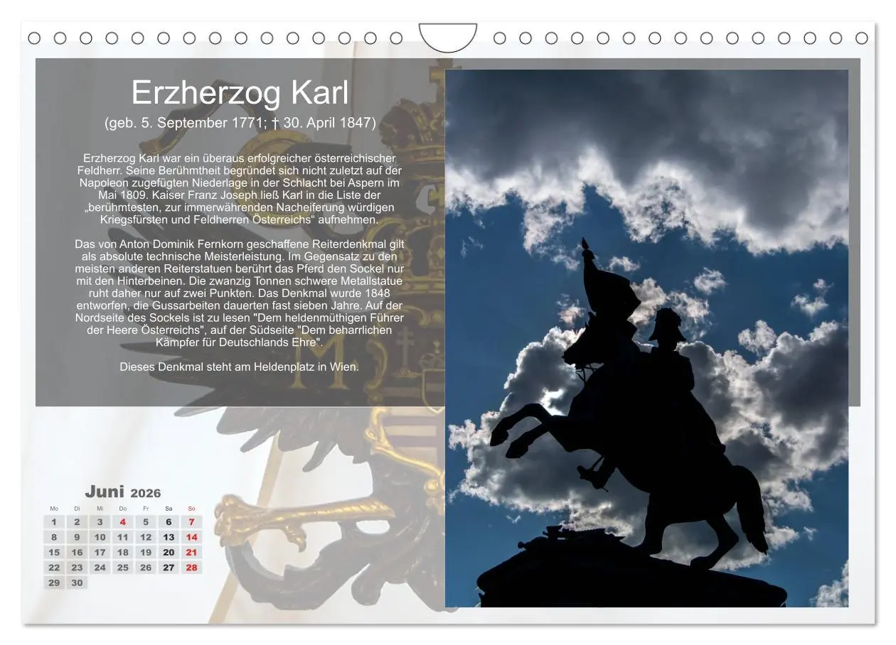 Bild: 9783516219777 | Auf den Spuren der Habsburger (Wandkalender 2026 DIN A4 quer),...