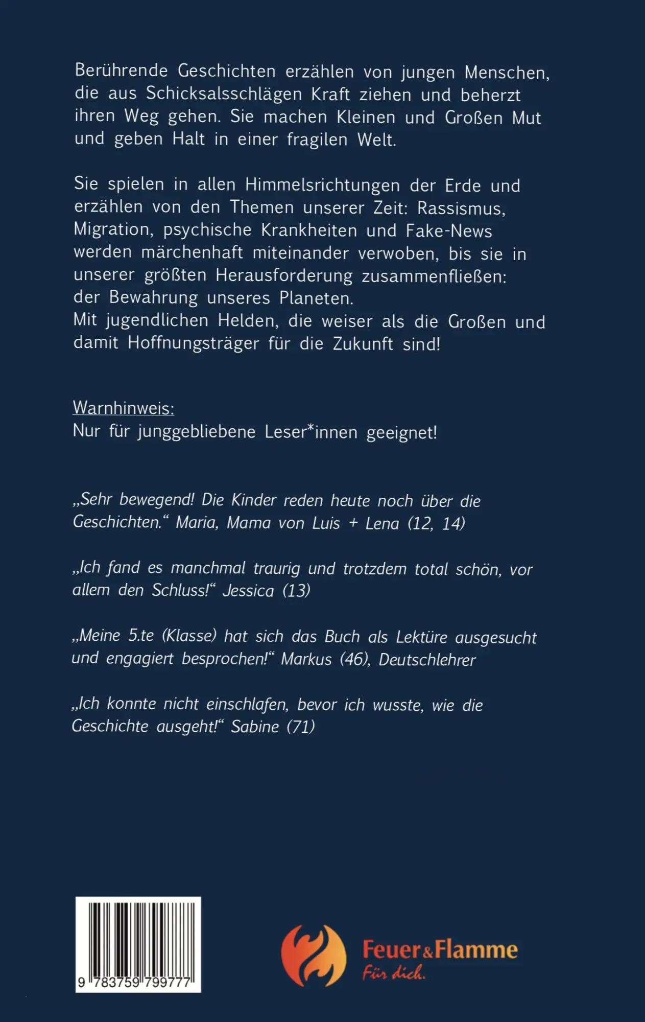 Rückseite: 9783759799777 | Weltenkinder | Aufwach_Geschichten für Weltenkinder von 12-102 | Banse