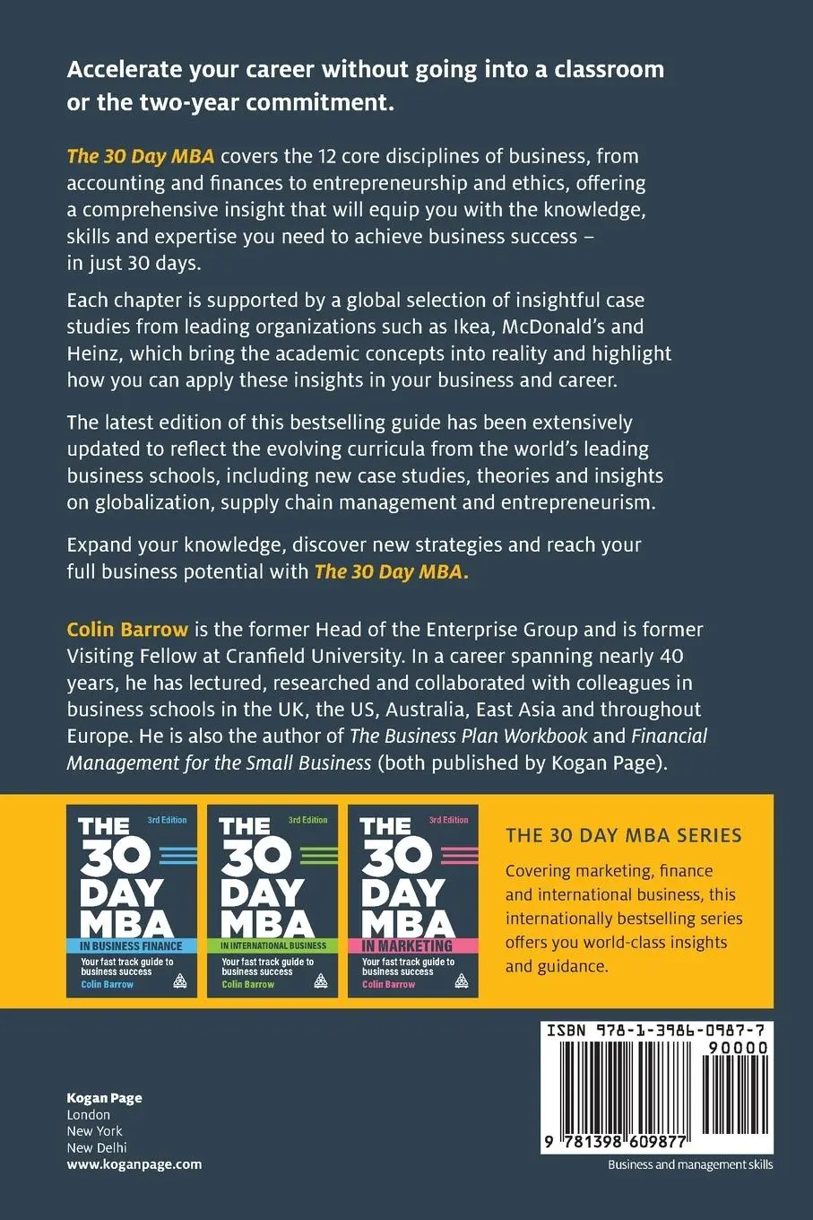 Rückseite: 9781398609877 | The 30 Day MBA | Your Fast Track Guide to Business Success | Barrow