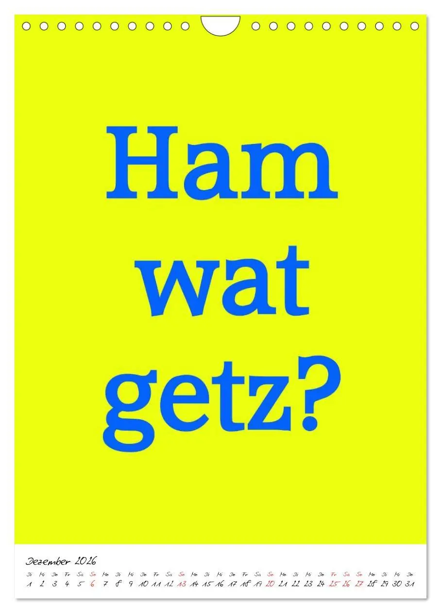 Bild: 9783516449877 | Sprüche aus´m Pott (Wandkalender 2026 DIN A4 hoch), CALVENDO...
