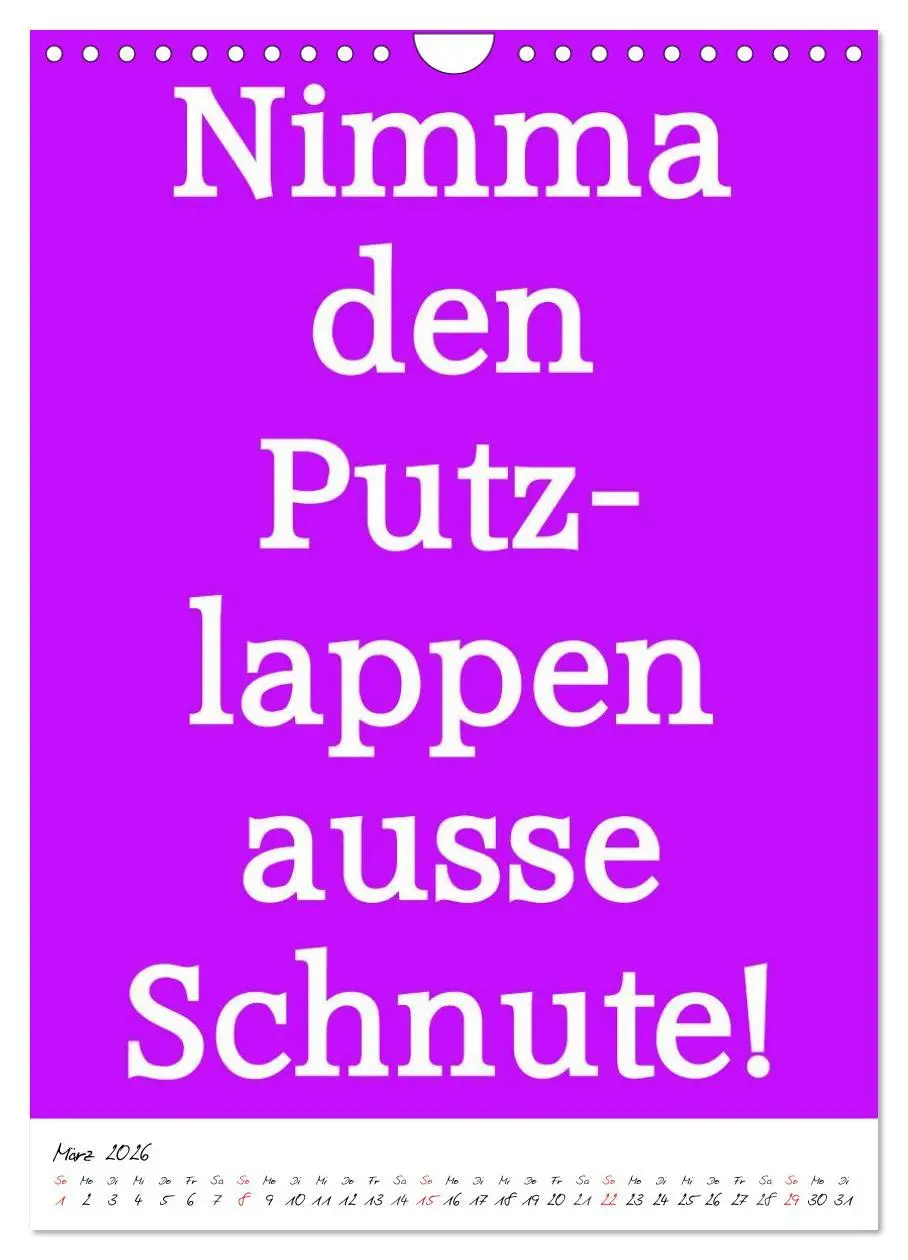 Bild: 9783516449877 | Sprüche aus´m Pott (Wandkalender 2026 DIN A4 hoch), CALVENDO...