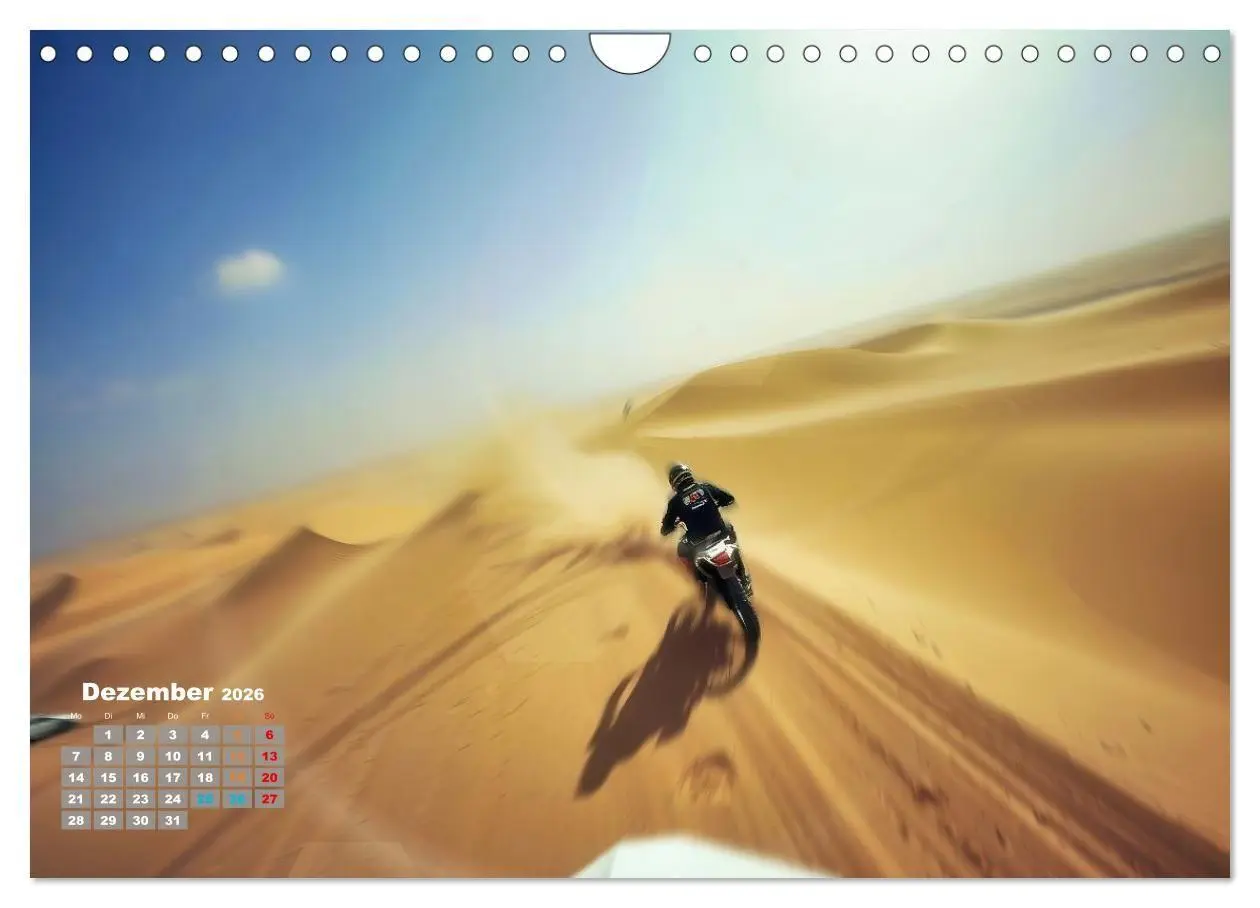 Bild: 9783516689877 | Wüstenrallye Dakar Motorrad (Wandkalender 2026 DIN A4 quer),...